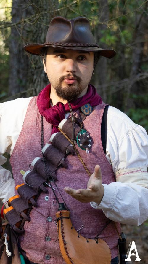 A photo of Kevin in costume for a live action role play event