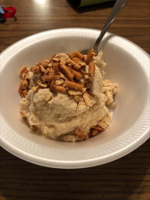 A bowl of Ryan's homemade ice cream